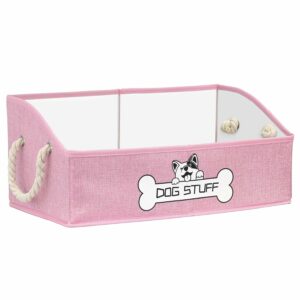 Dog Toy Basket, Storage Bin, Collapsible Box for Pet Accessories